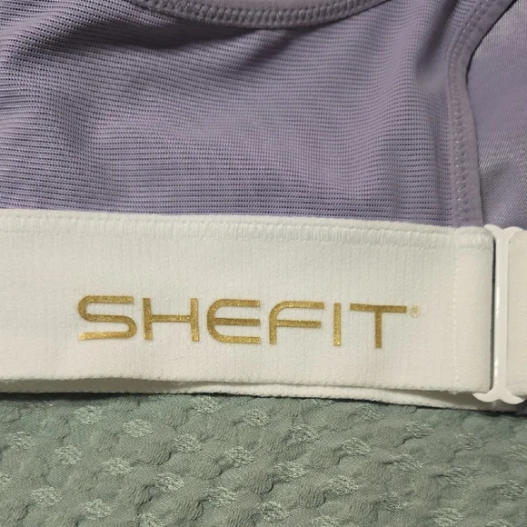 SHEFIT Lavender and White Sports Bra with Gold Logo - Brand New! - Picture 6 of 13